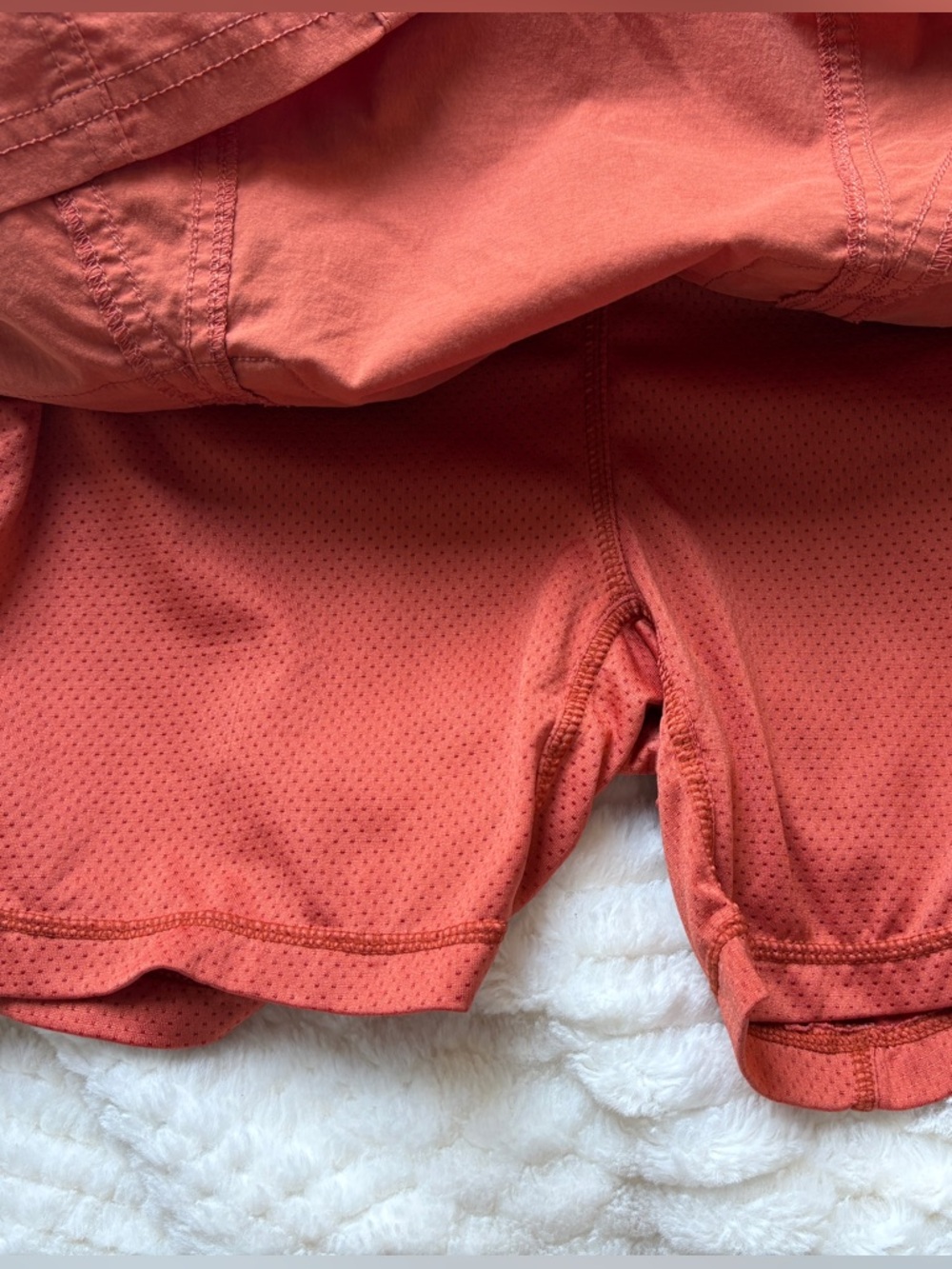 Title Nine Trail Mix Coral Athletic Skort with Zip Closure - Picture 6 of 10